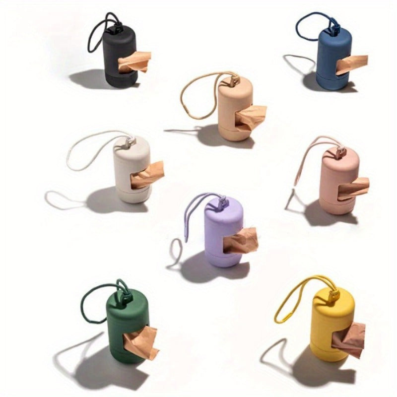 1pc Plastic Bag Holder, Convenient Portable Dispenser With Handle For Dog Waste Bags, Compact Organizer For Pet Cleaning Garbage Bags, For Home And Kitchen Supplies, Kitchen Organizers And Storage, Kitchen Accessories