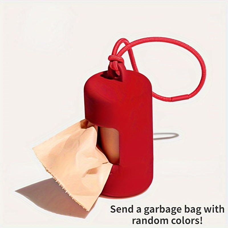 1pc Plastic Bag Holder, Convenient Portable Dispenser With Handle For Dog Waste Bags, Compact Organizer For Pet Cleaning Garbage Bags, For Home And Kitchen Supplies, Kitchen Organizers And Storage, Kitchen Accessories