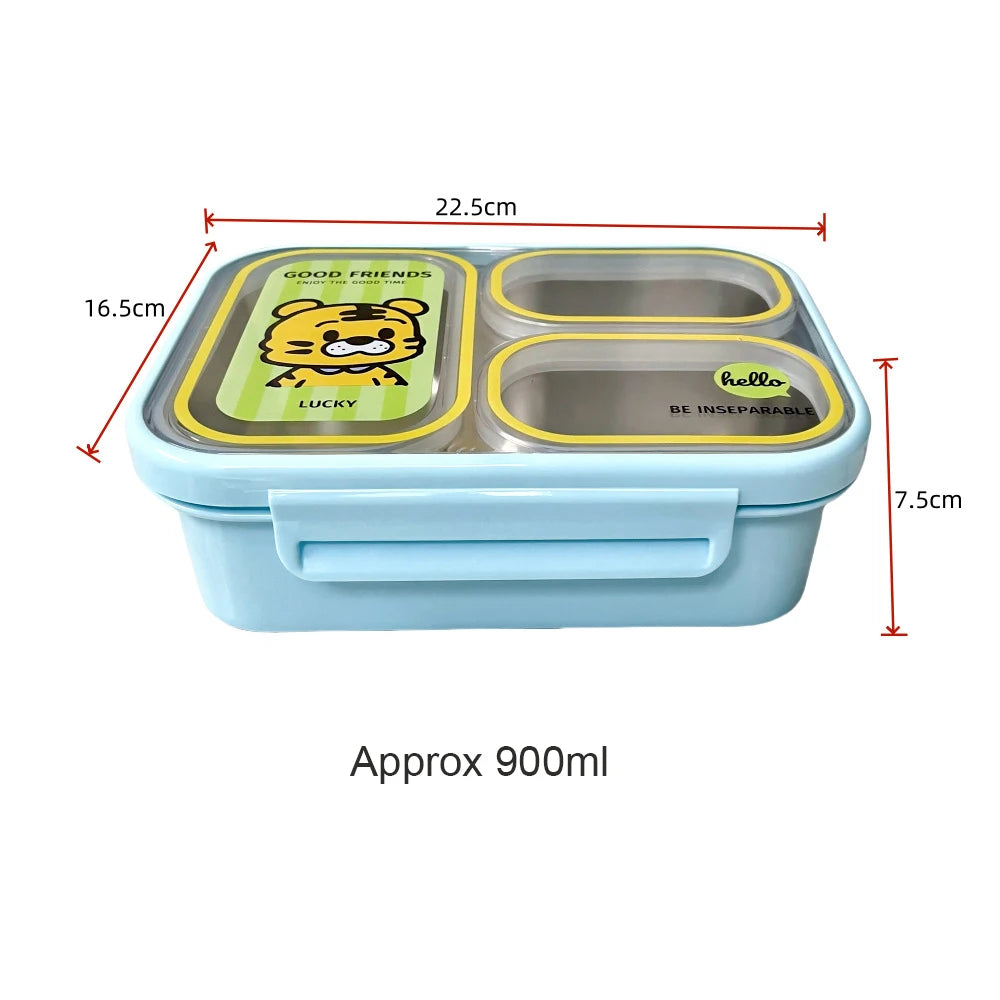 Cute Bento Lunch Box For Kids School Stainless Steel Picnic	Thermal insulated Lunch Box Microwave Food Container For Adults Work
