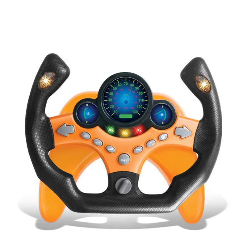 Electric Simulation Steering Wheel Toy With Light And Sound Educational Children Co-Pilot Children'S Car Toy Vocal Toy Gift