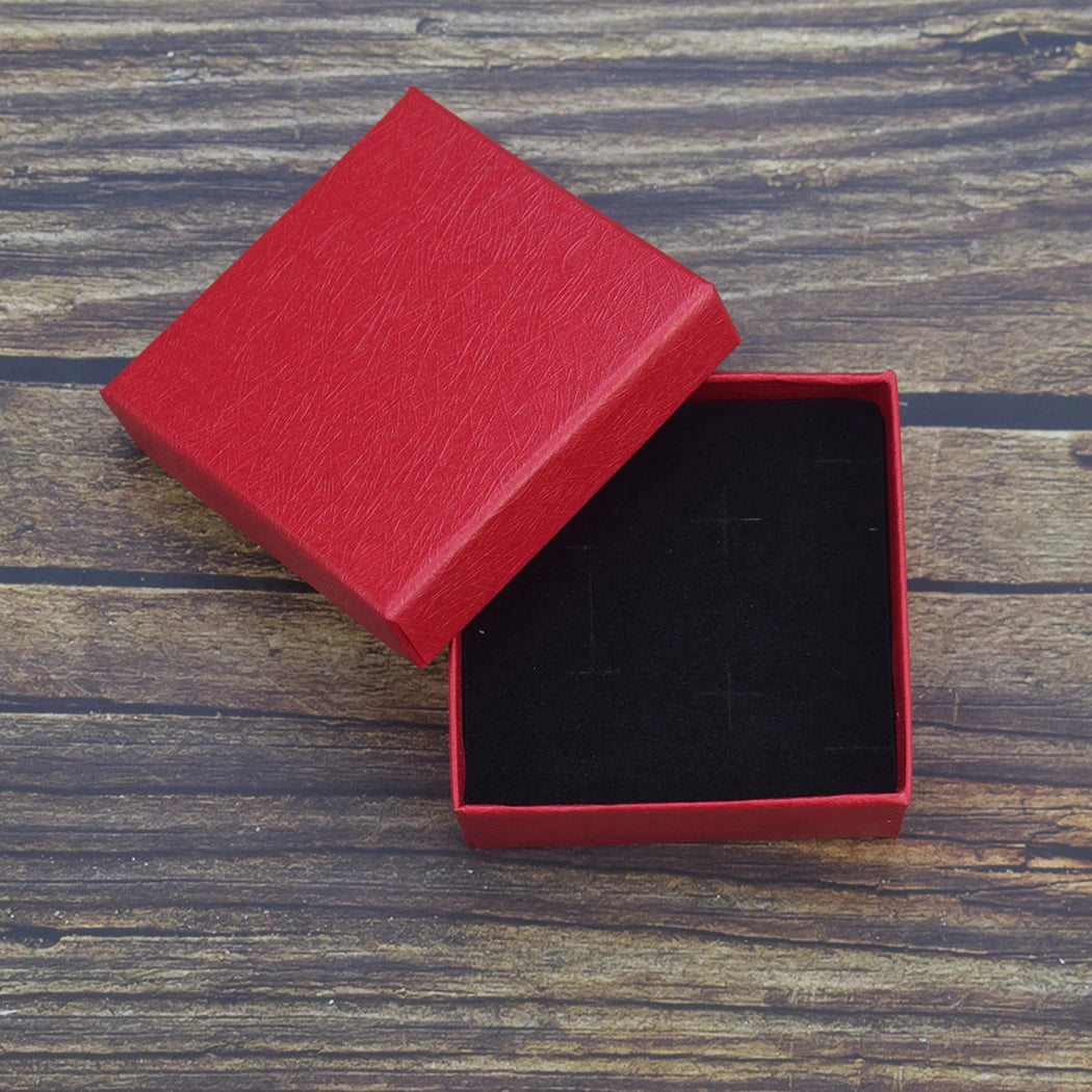 Gift Box for Wedding Birthday Party Jewelry Set Organizer Storage Carton for Rings Earrings Cufflinks Bracelet Blue Pink 7x7