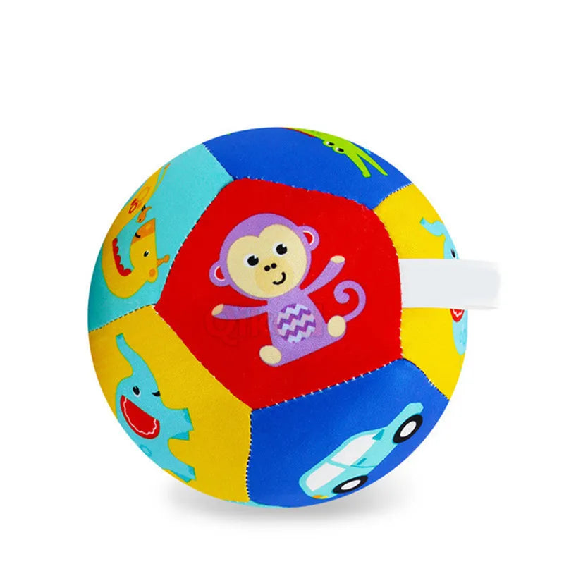 Hot Sale Baby Toys Animal Ball Soft Plush Mobile Toys With Sound Baby Rattle Infant Body Building Ball Toys For 0-12 Months Gift