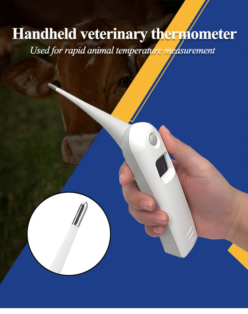 Animal Thermometer Anal Test Fast For Pig Horses Cattle Sheep Pet Rabbit Dog Cat Large Screen Portable Farming Supplies