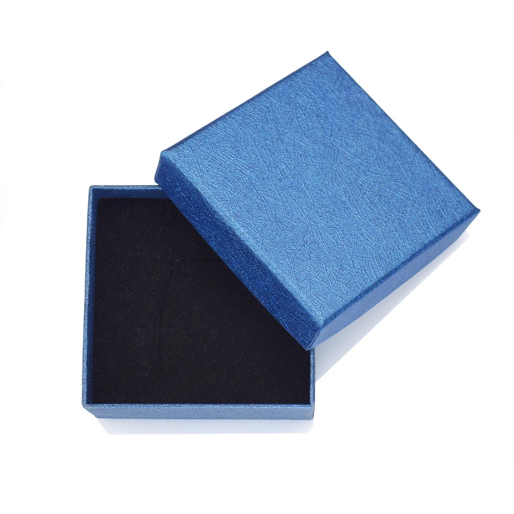 Gift Box for Wedding Birthday Party Jewelry Set Organizer Storage Carton for Rings Earrings Cufflinks Bracelet Blue Pink 7x7