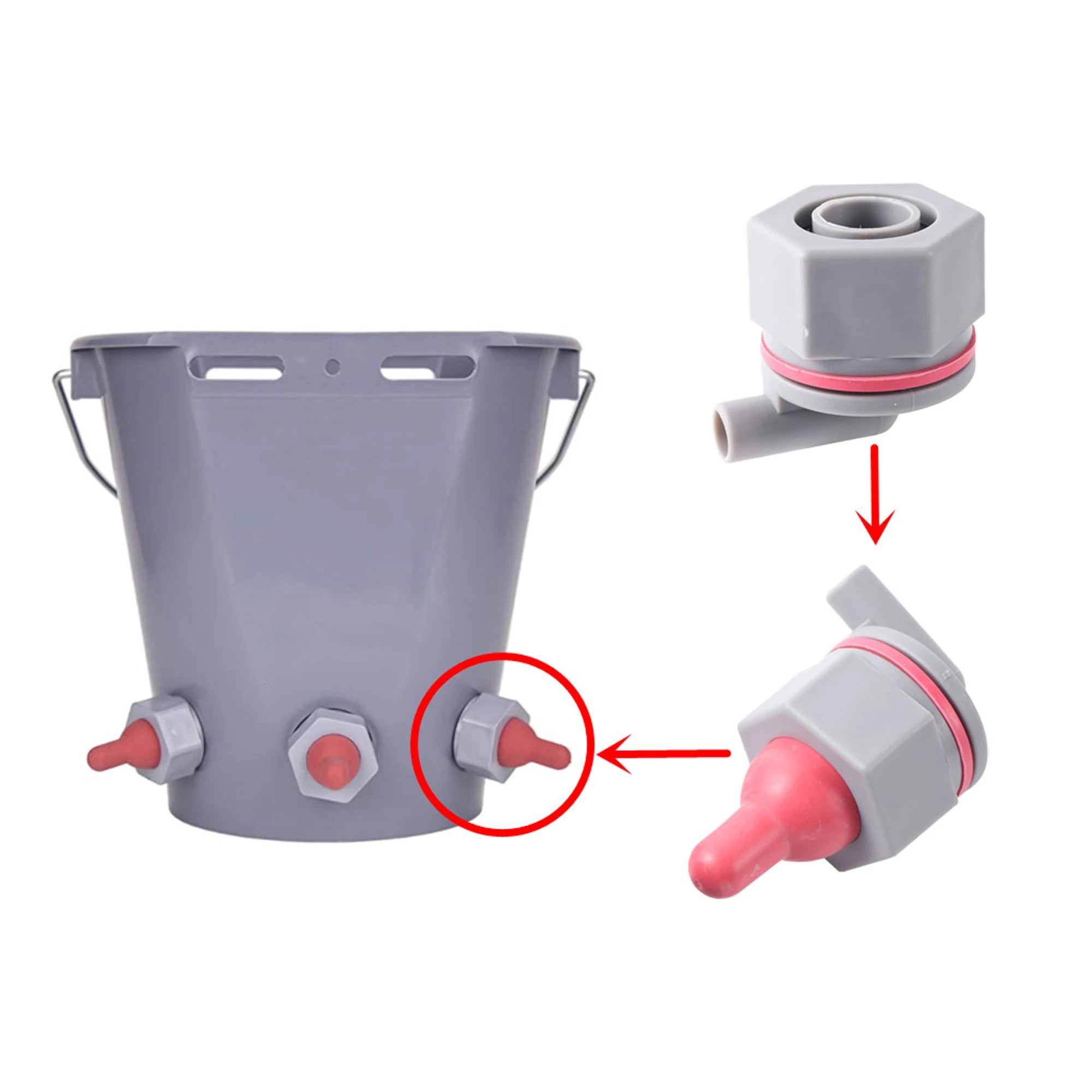 Animal Pacifier Cows Feeder Calf Milk Bottle Drink Nipple Farm Animals Feeding Supplies Drinking Fountain Sheep Calves Goats