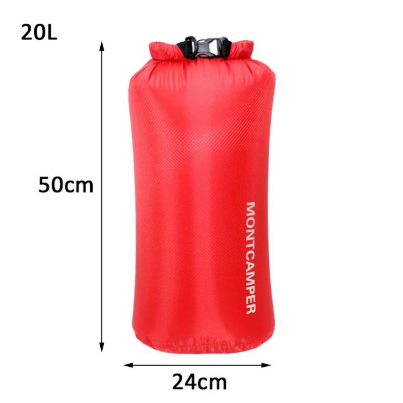 3/5/10/20/35L Dry Bag Sack 30D Nylon Ultralight Drifting Swimming Clothes Storage Bag Pack Waterproof Rafting Kayaking Sport Bag