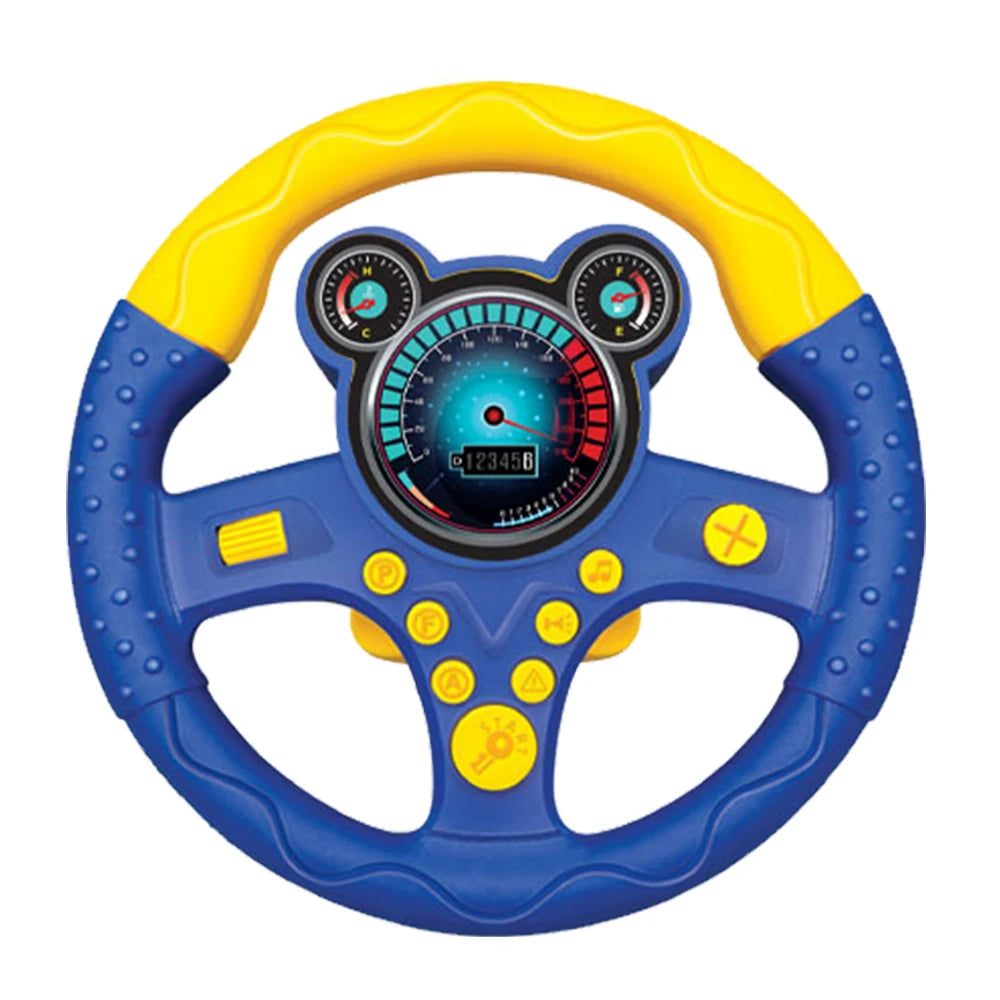 Electric Simulation Steering Wheel Toy With Light And Sound Educational Children Co-Pilot Children'S Car Toy Vocal Toy Gift
