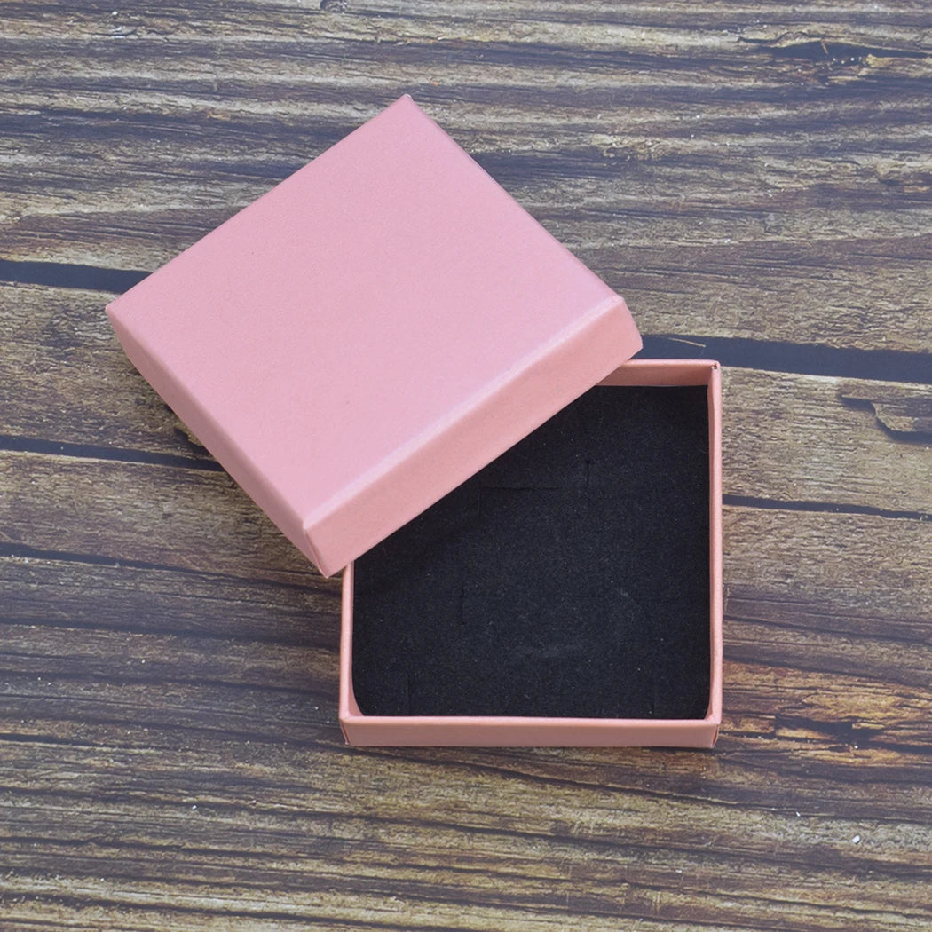 Gift Box for Wedding Birthday Party Jewelry Set Organizer Storage Carton for Rings Earrings Cufflinks Bracelet Blue Pink 7x7