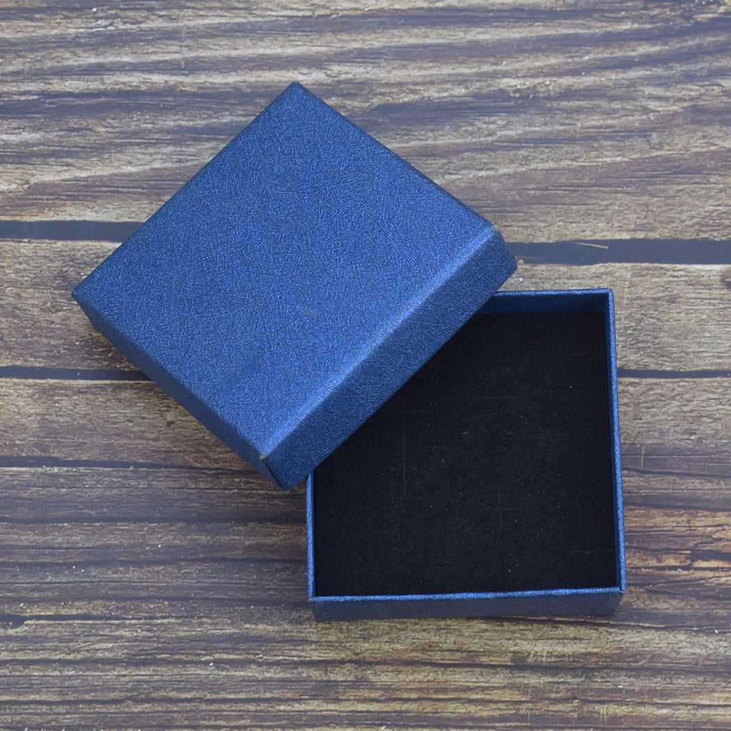 Gift Box for Wedding Birthday Party Jewelry Set Organizer Storage Carton for Rings Earrings Cufflinks Bracelet Blue Pink 7x7