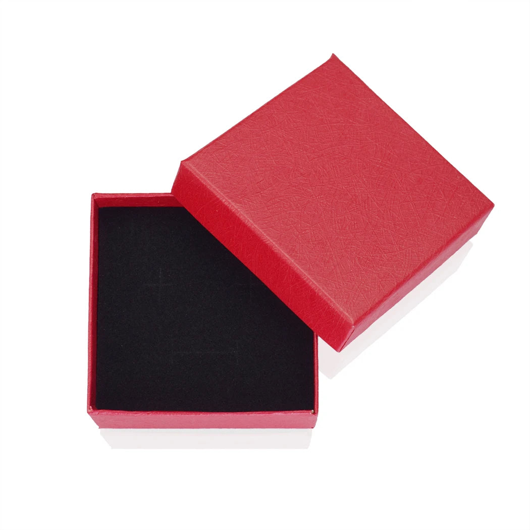 Gift Box for Wedding Birthday Party Jewelry Set Organizer Storage Carton for Rings Earrings Cufflinks Bracelet Blue Pink 7x7