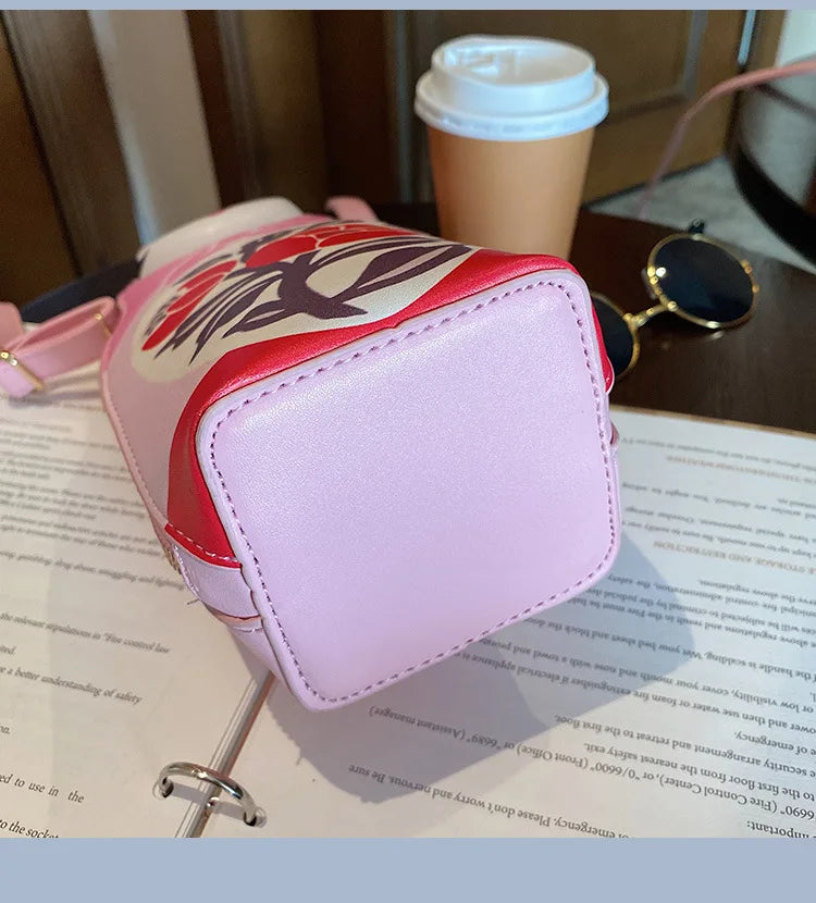 Creative Matryoshka Print Bag Women Crossbody Bags Women New Fashion PU Leather Bag Phone&Purses Bag Shoulder Bag Bolsas