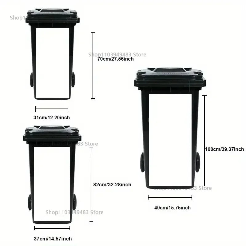 Cute Animal Outdoor Trash Can Decoration Self-adhesive Waterproof Stickers Litter Bins Renovation Cover Decal Garbage Bin Mural