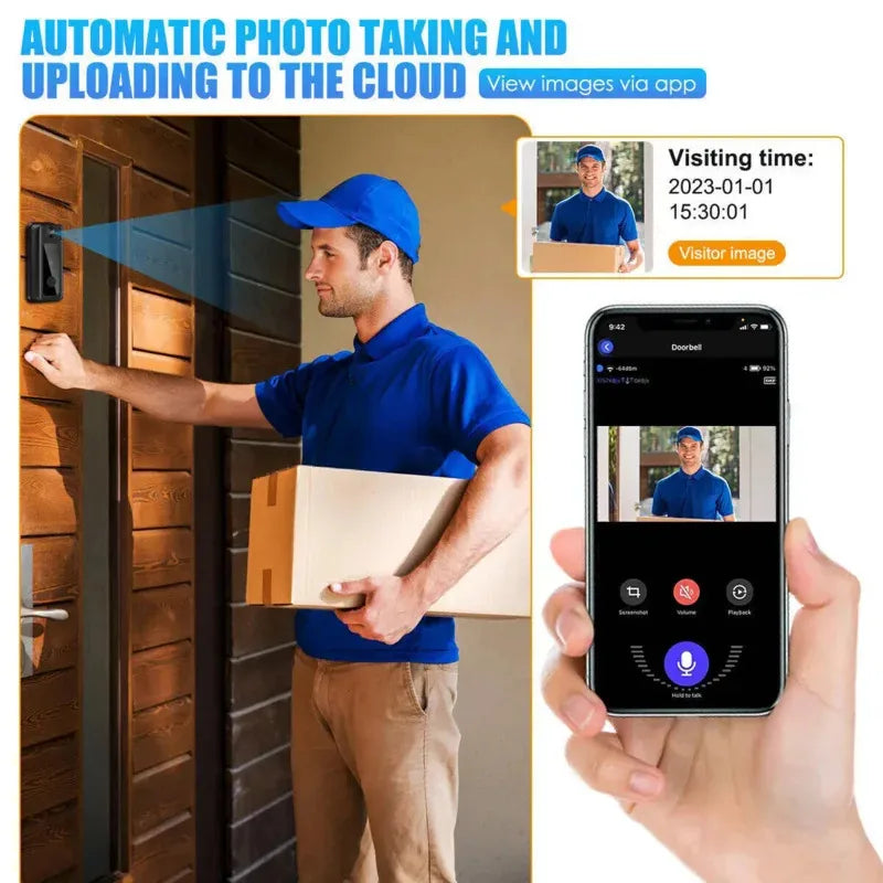 New Doorbell With Camera Wireless Bundle Doorbell Smart Home WIFI HD Outdoor Phone Camera Security Video Intercom Night Vision