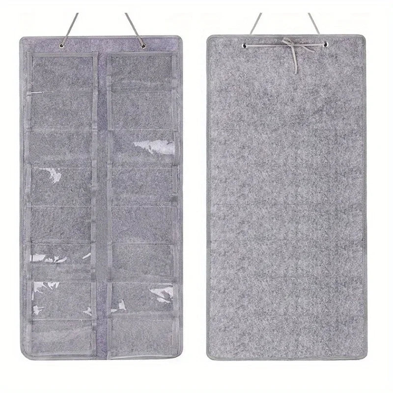 16 Slot Felt Glasses Storage Bag Used for Storing Sunglasses Glasses Display Stands Hanging Bags Wall Pockets Storage Bags