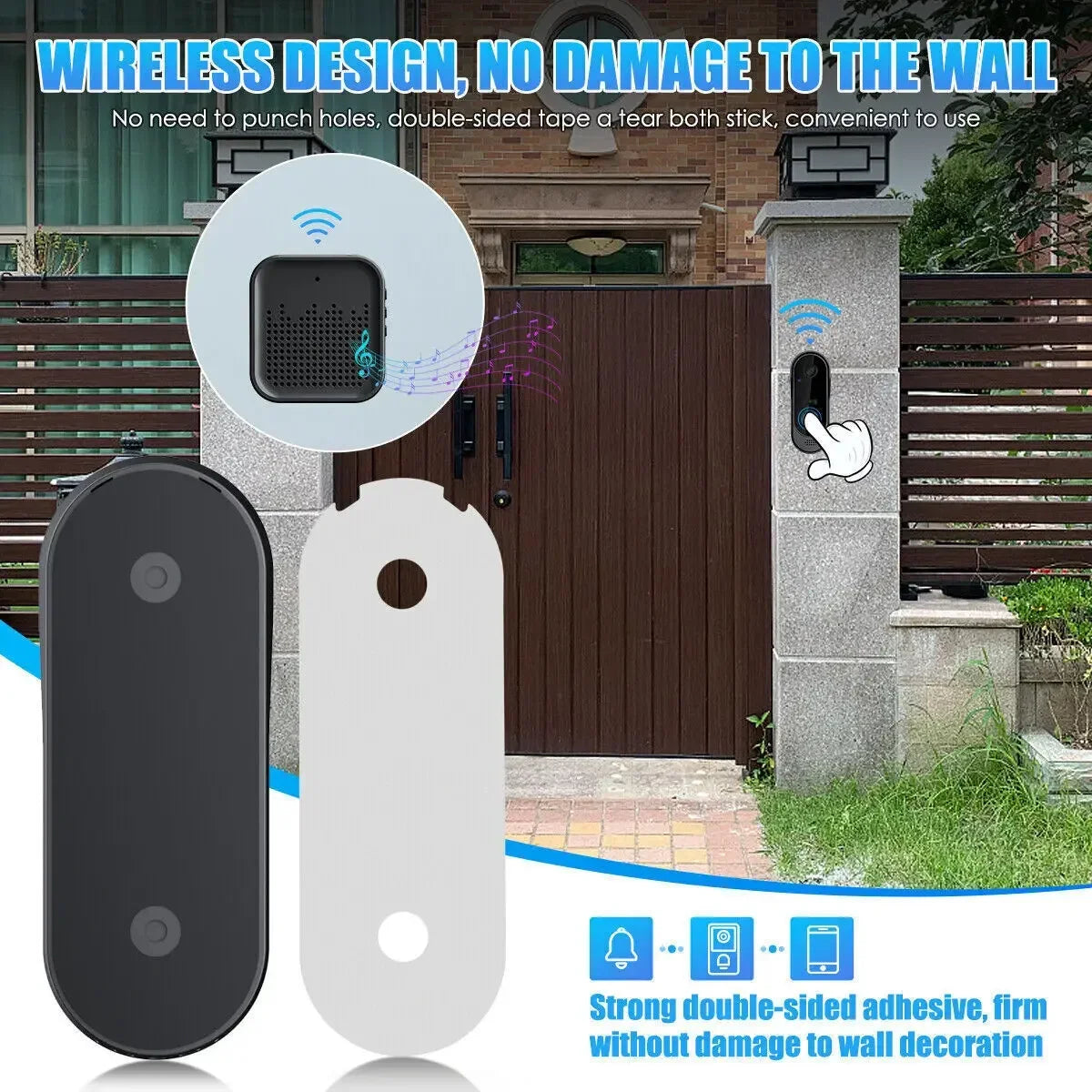 New Doorbell With Camera Wireless Bundle Doorbell Smart Home WIFI HD Outdoor Phone Camera Security Video Intercom Night Vision