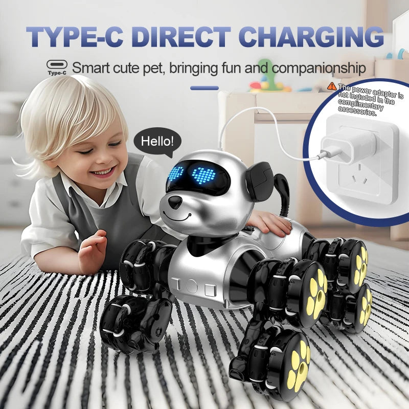Remote-controlled robotic dog toy, interactive remote-controlled dog, robotic dog that can sing and dance with special effects.