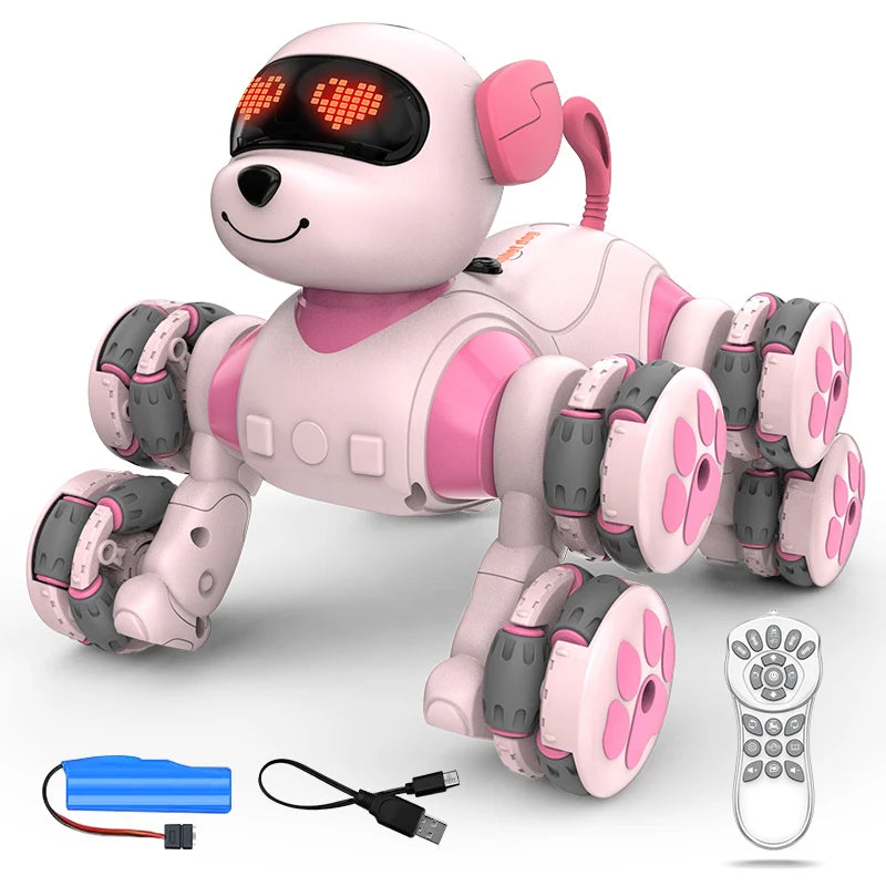 Remote-controlled robotic dog toy, interactive remote-controlled dog, robotic dog that can sing and dance with special effects.