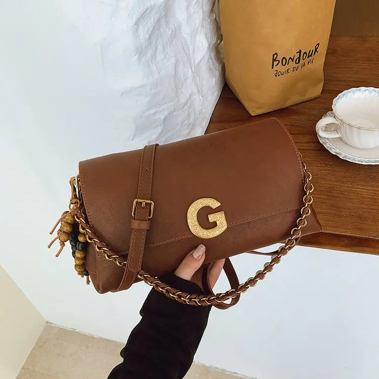 Women's Handbag Made Of Rivulet-Printed Leather Boasting Lisbon Commuter Vintage Spacious Daily Look