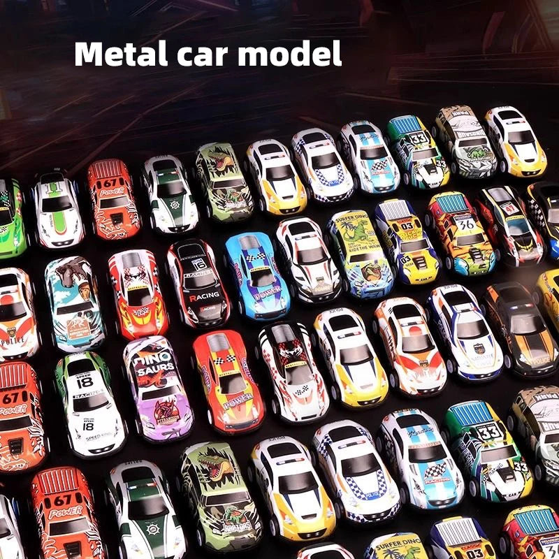 Gift box version: 48-piece alloy car set, children's toy car, tin car, racing model, classic car model, Christmas gift