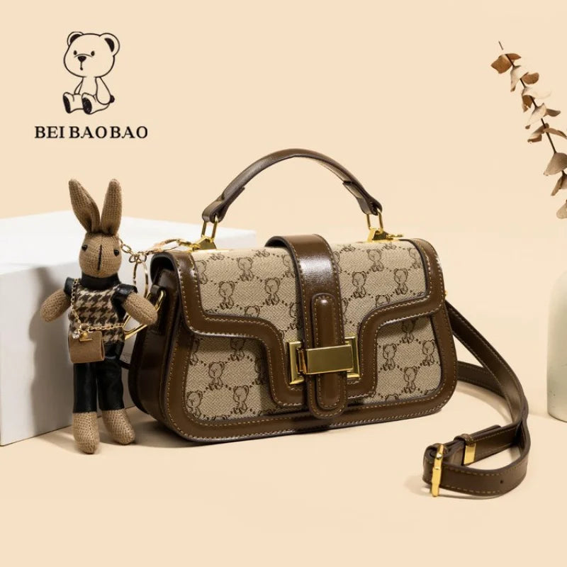 Premium Ladies Leather Handbag Designer Shoulder Bag Women's Crossbody Purse Classic Elegant Tote Bag