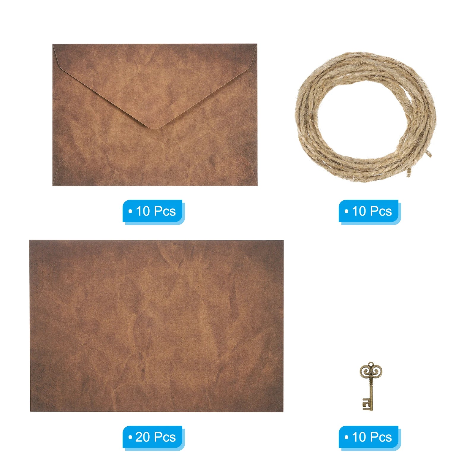 10/20/24Set Vintage Gift Card Envelopes Set 150 G V Flap Christmas Card Envelope with Letter Rose Leaf/Boat/Sun/Key Accessories