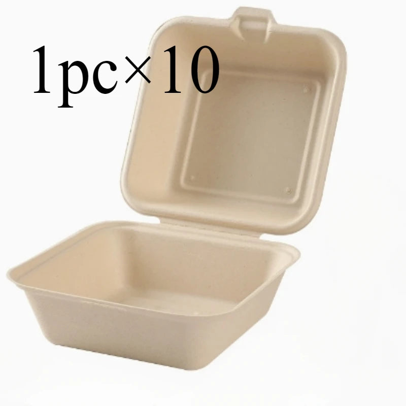 10pcs Disposable packaging box cake packaging box surprise bouquet packaging box bento packaging box hamburger packaging box