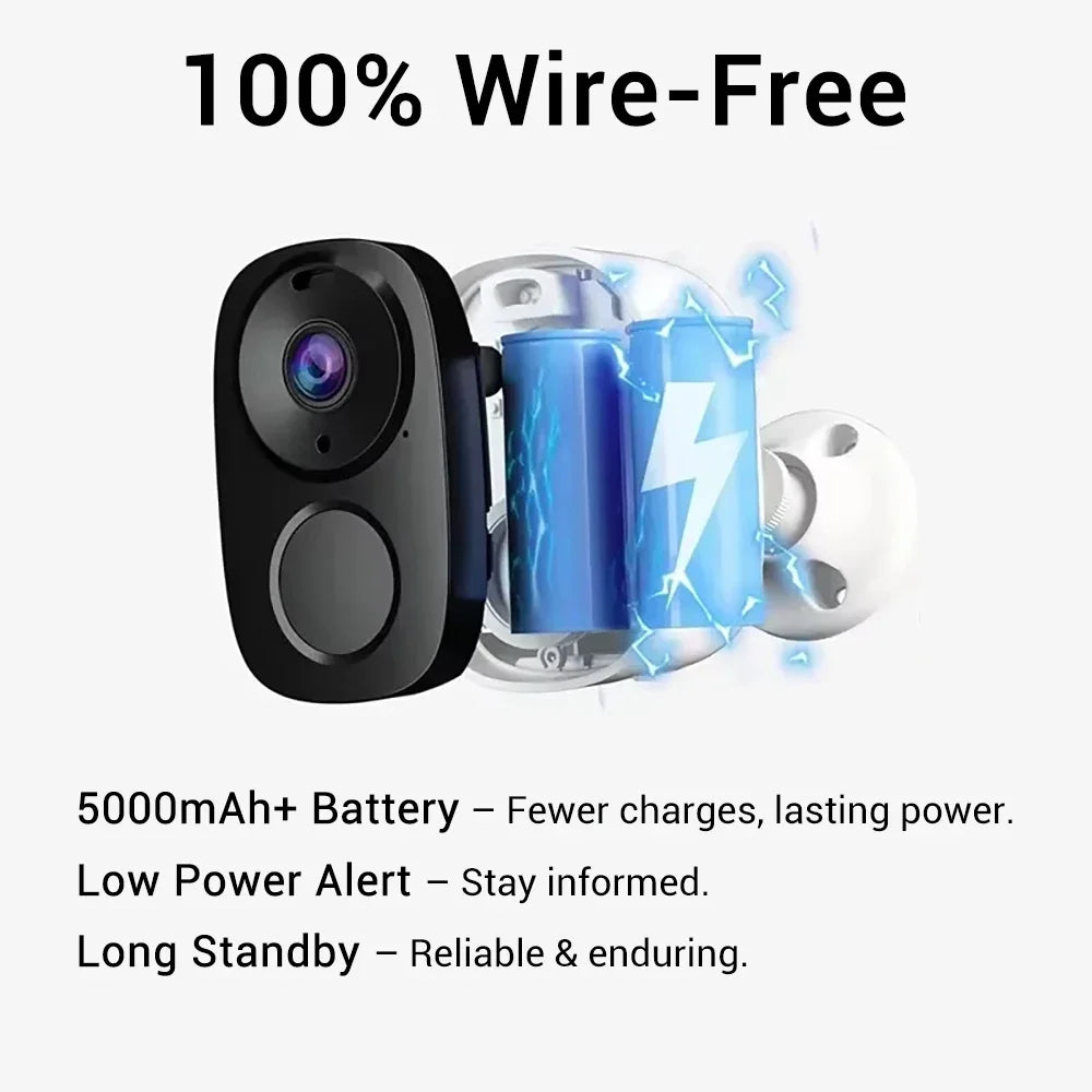 WiFi Security Cameras Wireless Outdoor, 2K Battery Powered Camera AI Motion Siren, Color Night Vision, IP66 WaterproofHOme