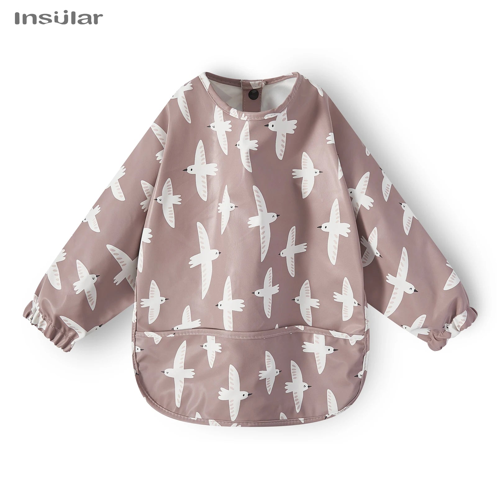 New Baby Bib with Pocket for Feeding Accessories Bibs for Children Waterproof Long Sleeve Bibs Aprons with Long Sleeve