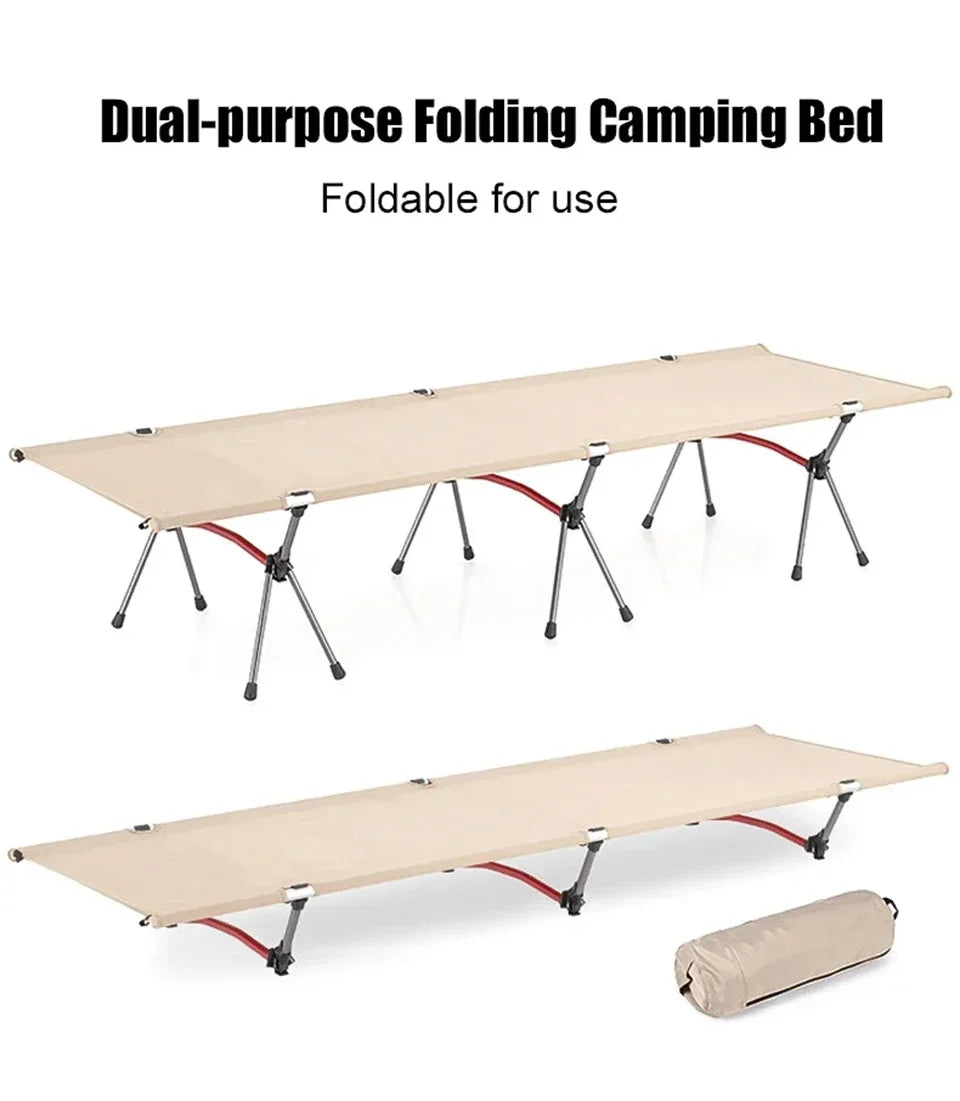 Camping Cot Outdoor Exquisite Camping Folding Bed Lightweight and Portable Car Picnic Seating Stable and Comfortable Single Bed