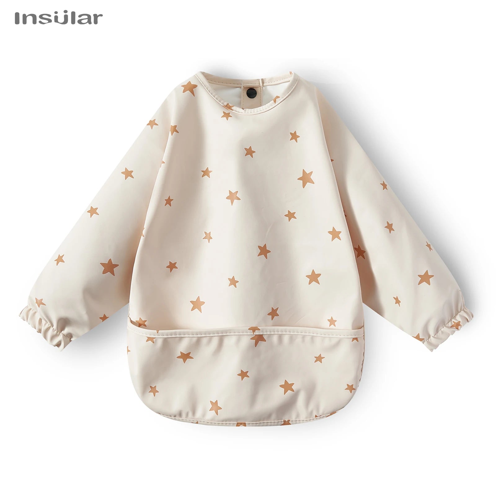 New Baby Bib with Pocket for Feeding Accessories Bibs for Children Waterproof Long Sleeve Bibs Aprons with Long Sleeve