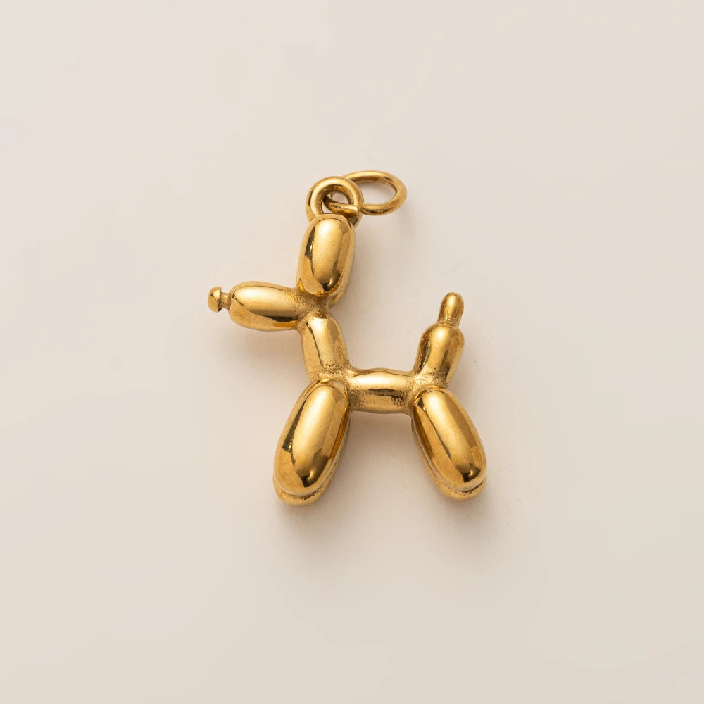 Animal Series Pendant Stainless Steel DIY Small Pendant Vacuum Plated 18K Gold Color Preserving Accessory in Furnace