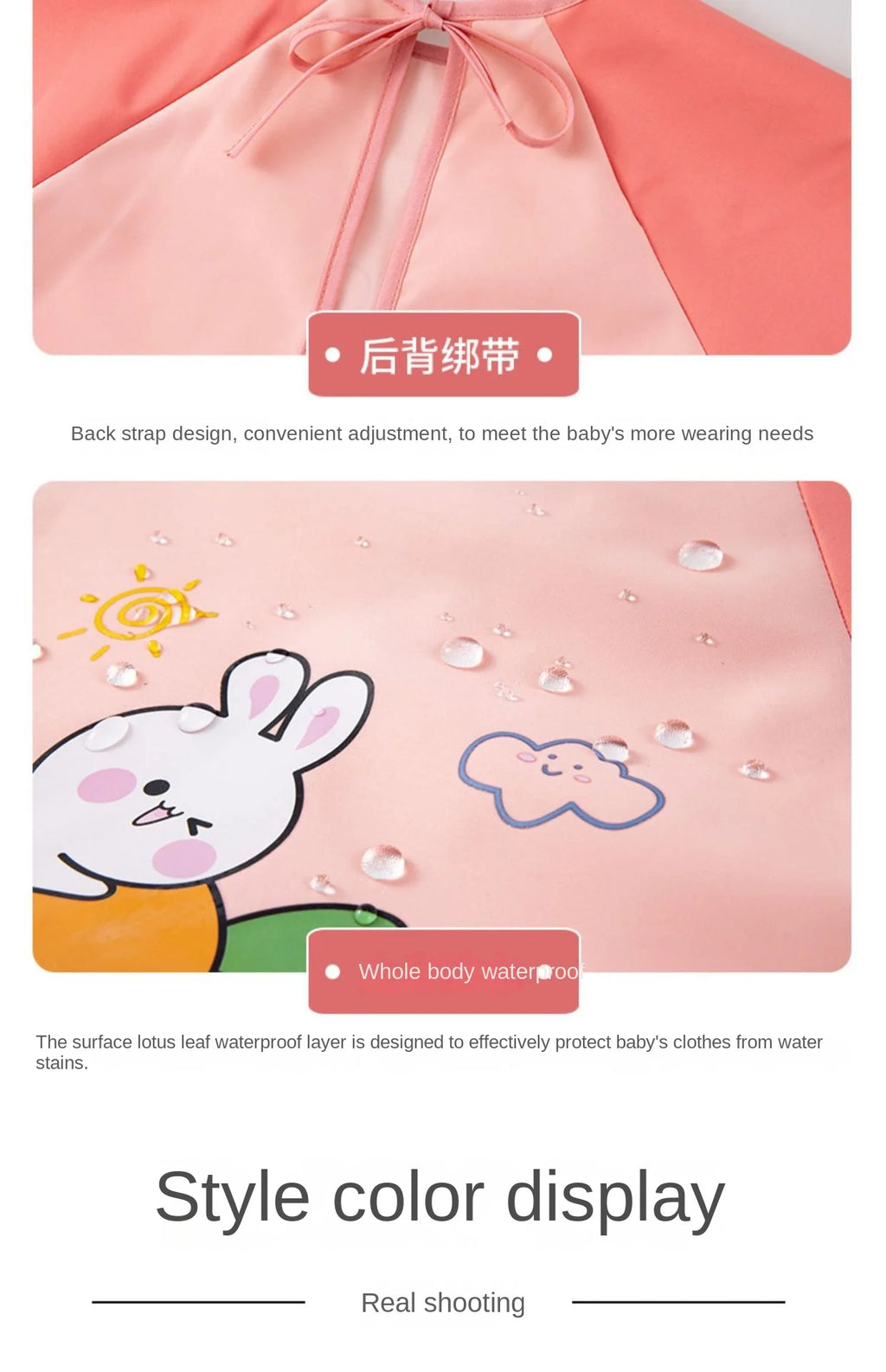 Baby Bib Painting Bib Waterproof Girl Painting Protective Clothing Boy Kitchen Kindergarten Eating Baby Gown