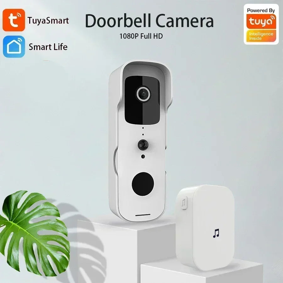 2026 Smart Video Doorbell Waterproof Night Vision Door Viewer 1080P FHD Camera Digital Visual Intercom WIFI 2.4G Tuya Door Bell