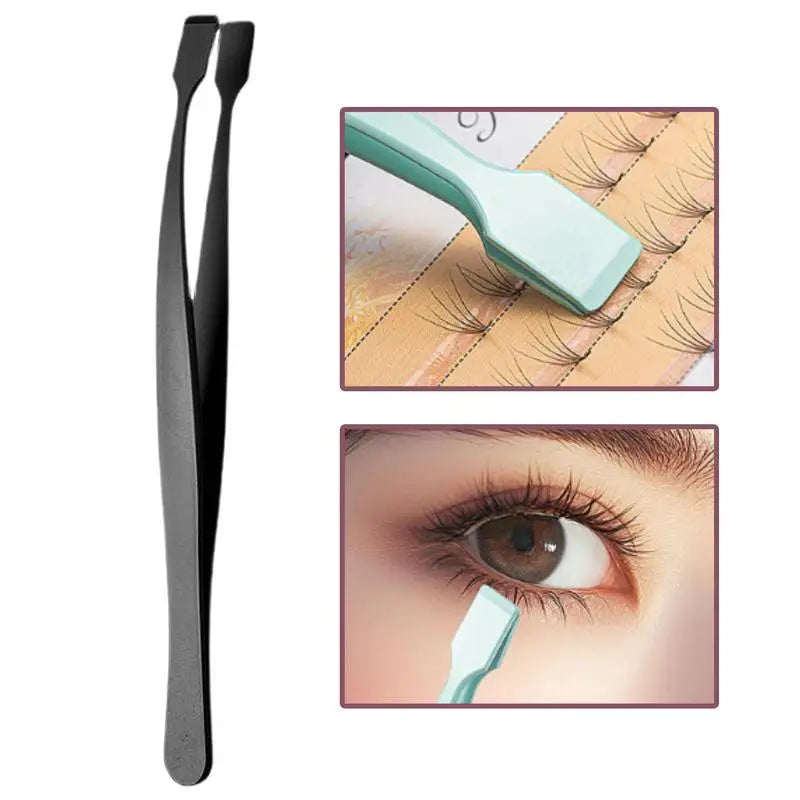 Lash Applicator Tool Eyelash Cluster Applicator Tweezers Non Slip Precise Professional Makeup Tool for Travel Salon Separating