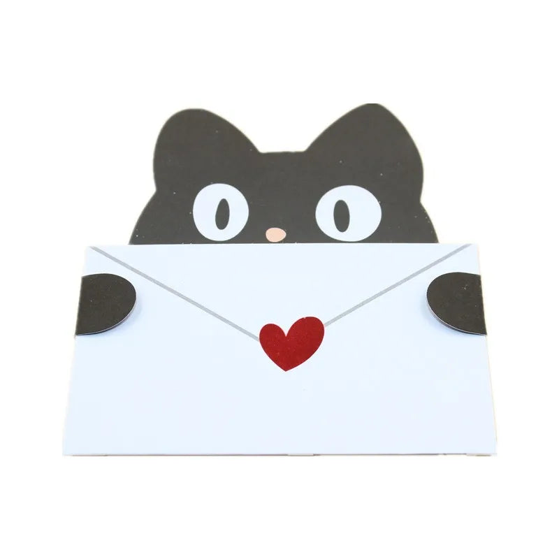 9pcs Cartoon Gifts Card Folded Envelope Greeting Card Cute Animals Holiday Wishes Postcards for Kids Birthday Baby Shower Decor