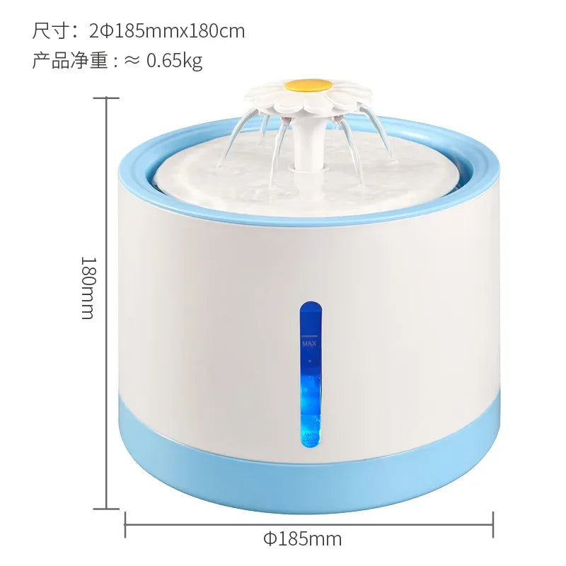 Cat Water Dispenser Automatic Filter Circulation Flowing Water Silent Filter Element Pets Water Fountain Pet Products