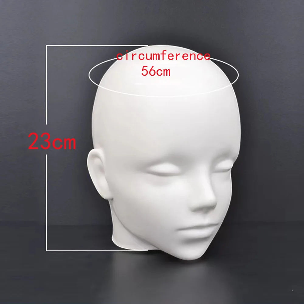 Wig Head Model Mannequin Dummy Wig Glasses Hat Display Stand Rack Hairpieces Stand Holder  Head Model Wig Display with Stand