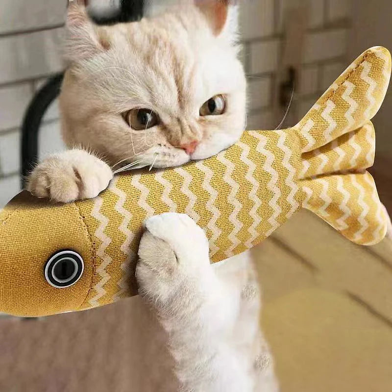 Cat Toys Fish Interactive Cat Toy Cat Chew Toy Simulation Fish Cat Pillow Kitten Exercise Kicker Toys for Indoor Cats Kitty Kit