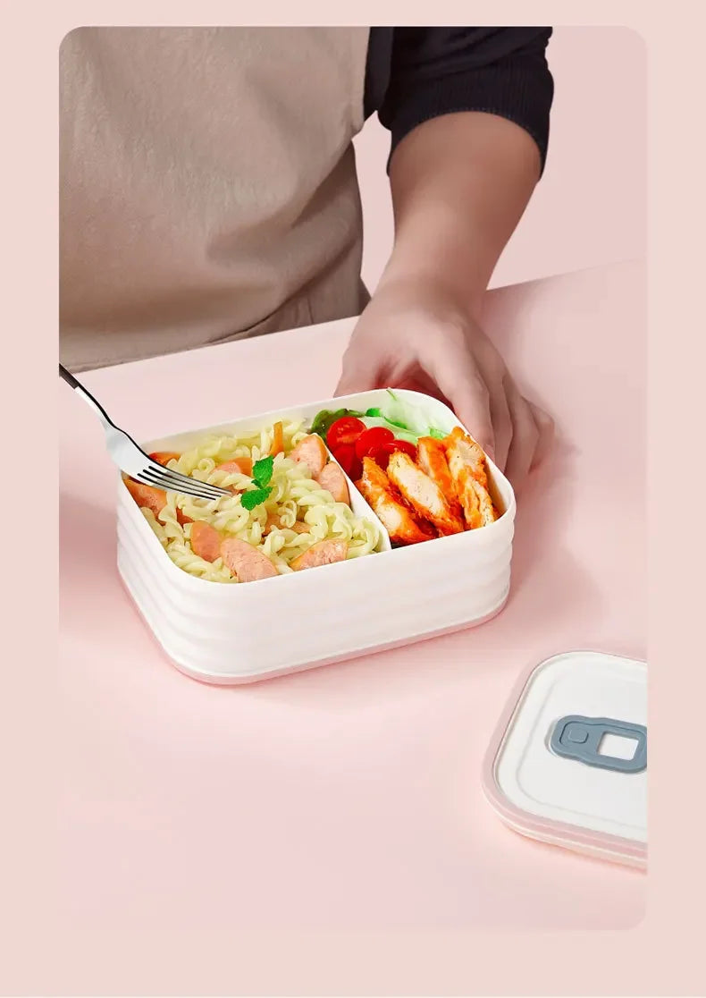Bento Lunch Box  Sealed Leak Proof Cute Anti Drop Safe for Students Suitable for Microwave Heating Children's Lunch Box