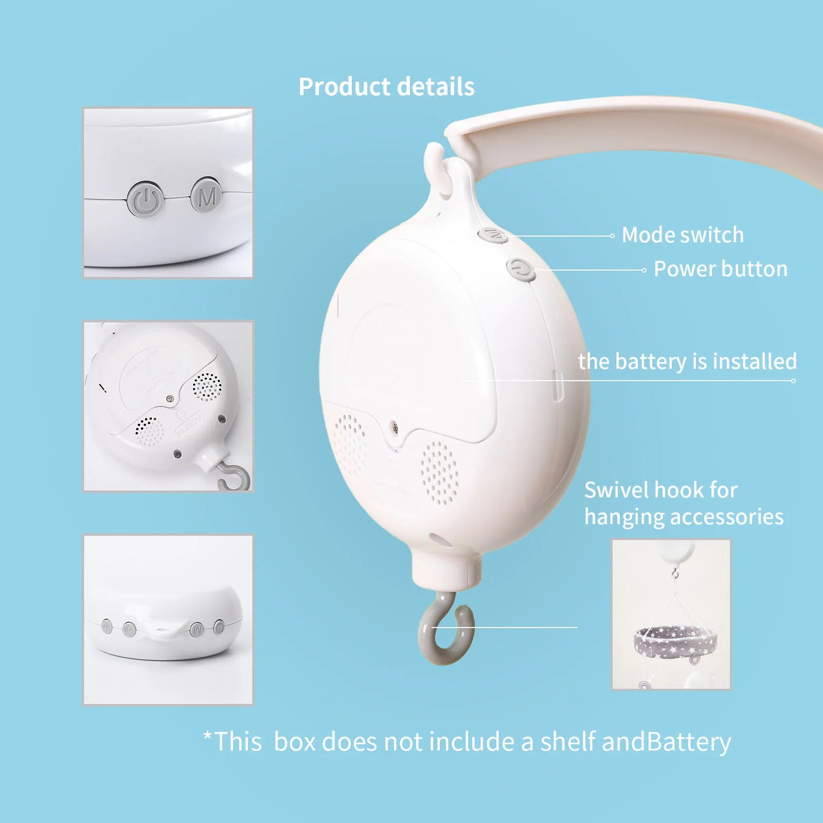 Baby Mobile for Crib Toys 0-12 Months For  Newborn Bed Bell Toddler Rattles Gift For Kids