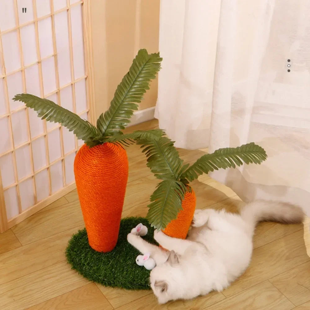 Carrot Cat Tree Cute Cats Sisals Carrots Pet Supplies Post Home Crawling Frame Pets Cats Fun Toys Sisal for Cat Scratching Rack