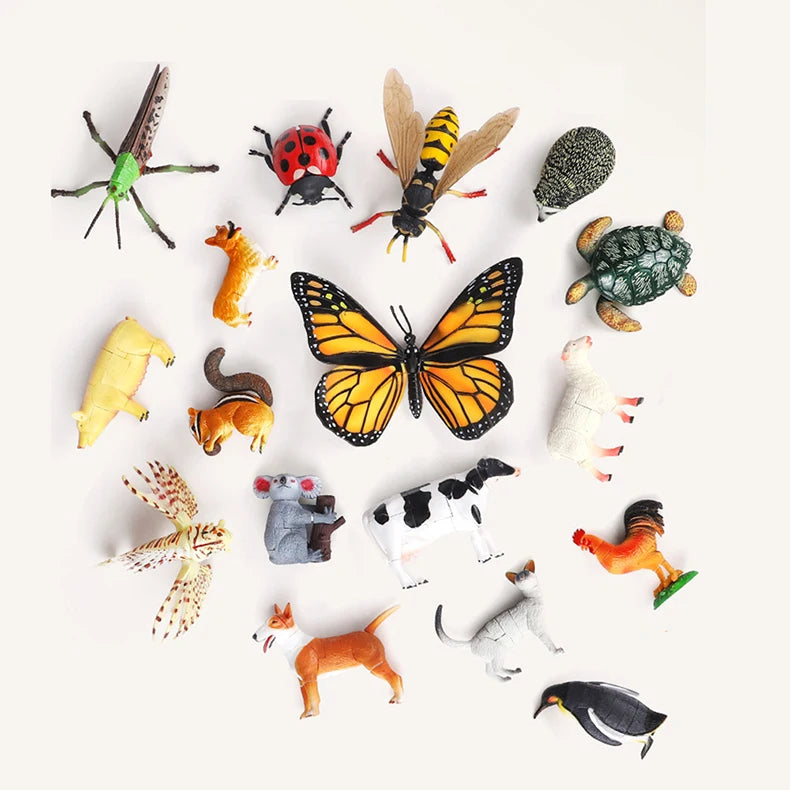 New DIY Assembled Simulated Insect & Animal Model - Children's Room Desktop Decoration Ornaments, Educational Toys & Kids' Gift
