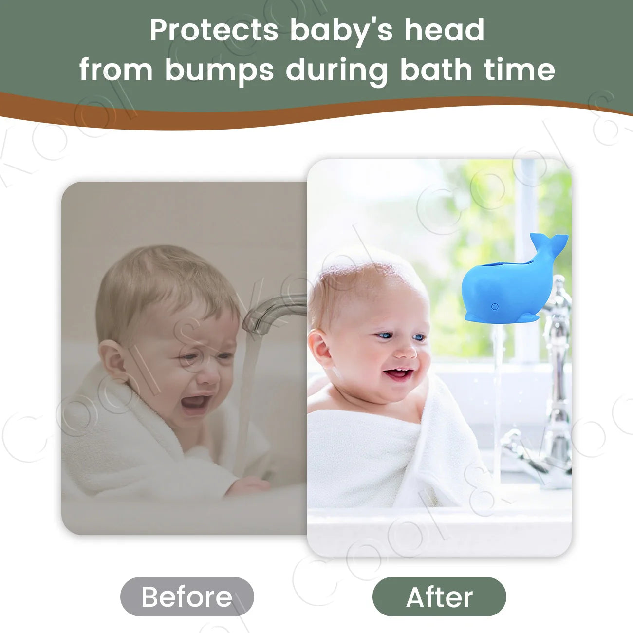 Baby Bath Faucet Cover, BPA-Free Silicone with Adjustable Strap for Safe, Bump-Proof Bath Time