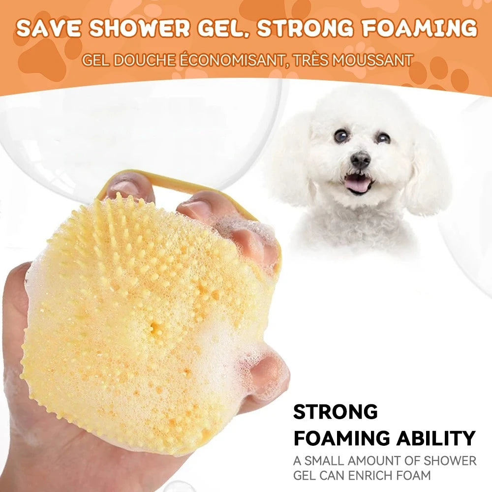 Pet bath brush, massage brush, shampoo, body wash dispenser, dog and cat shower, beauty tools