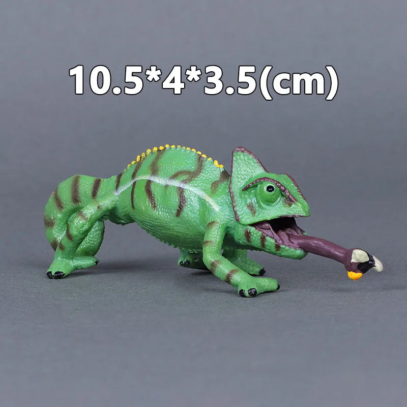 Realista Wild Animal Figurines Zoo Wolf Monkey Bat Chameleon Pangolin Squirrel Donkey Horse Action Model Toys for children Gift