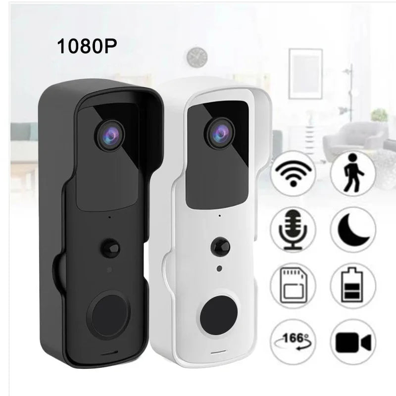 2026 Smart Video Doorbell Waterproof Night Vision Door Viewer 1080P FHD Camera Digital Visual Intercom WIFI 2.4G Tuya Door Bell