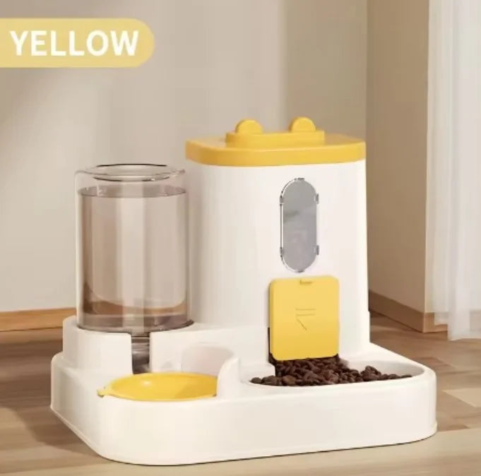 KKK-Cat Food Dispenser Water And Food Integrated Fully Utomatic Cat Food Feeding And Water Dispenser Cute Water Dispenser