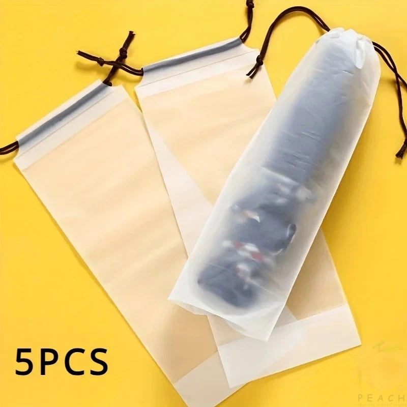 1/3/5pcs Transparent Waterproof Umbrella Storage Bag Portable Reusable Drawstring Bag Home Storage Organizer Umbrella Accessorie