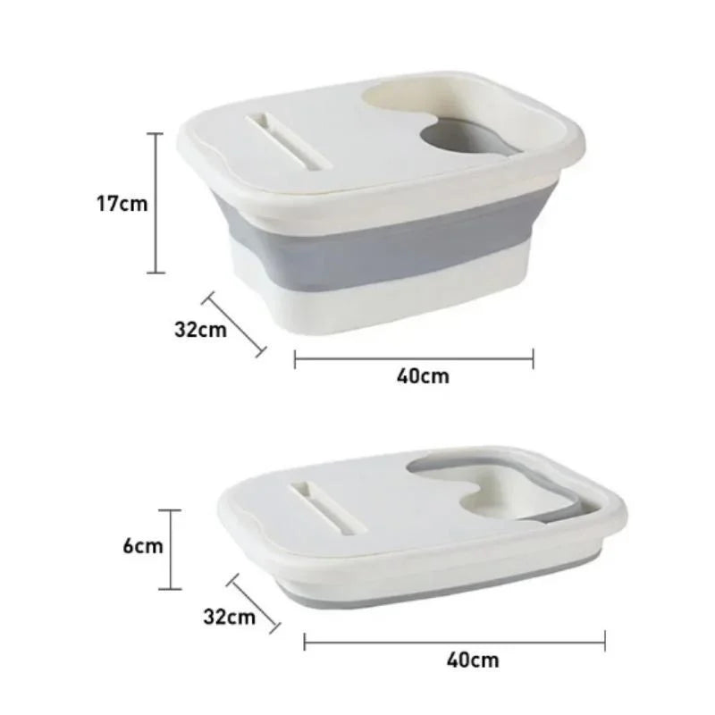 Foldable Footbath Massage Bucket Soaking Bucket Folding Basin Spa Foot Bath Bucket Household Sauna Bathtub Pedicure Bath Bathtub