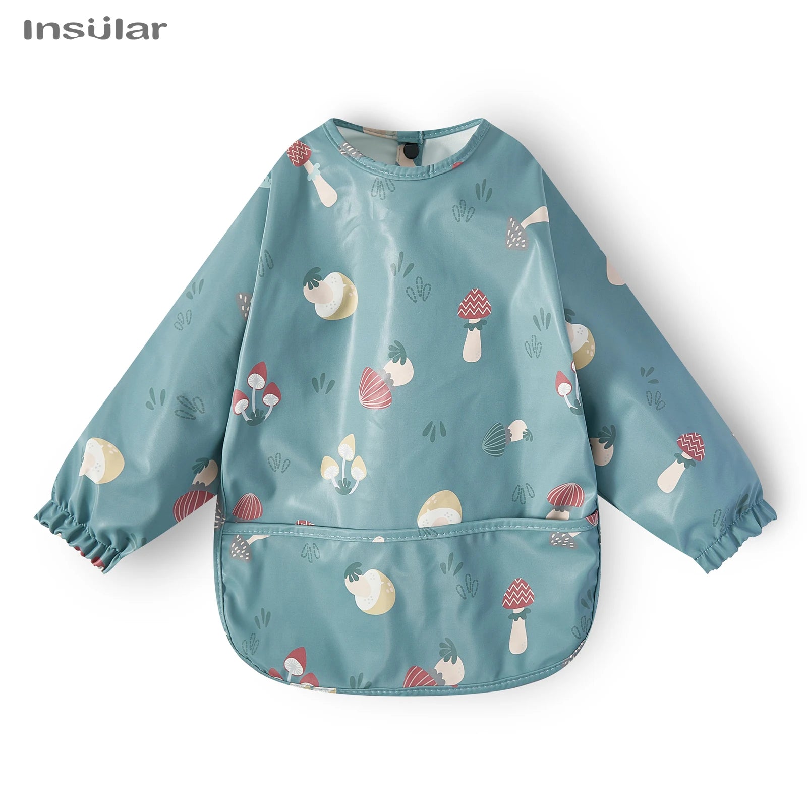 New Baby Bib with Pocket for Feeding Accessories Bibs for Children Waterproof Long Sleeve Bibs Aprons with Long Sleeve